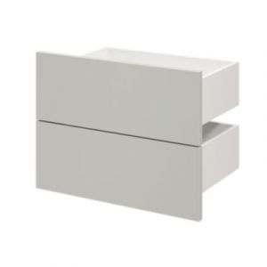 Lot de 2 tiroirs GoodHome Atomia gris clair H. 18,5 x l. 49,7 x P. 30 cm