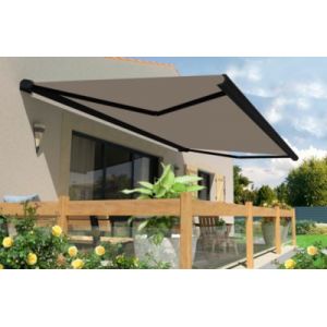 Store banne motoris&eacute; avec coffre int&eacute;gral Arizona S130 - armature noire - 6 x 3,5m Sunstyl