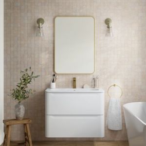 Mosaïque sol et mur en travertin grands carrés L.31,5 x l.31,5 cm x ép.8 mm, Travertino