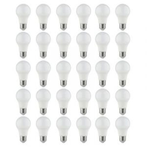 Lot 30 ampoules LED Diall E27 8W 806lm blanc chaud