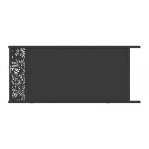 Portail coulissant frejus végétal 350x166,8 cm Noir 9005 Jardimat