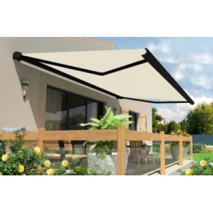 Store banne motoris&eacute; avec coffre int&eacute;gral Arizona T101 - armature noire - 4 x 3,5m Sunstyl