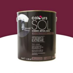 Peinture ext&eacute;rieure sol Colours Premium rouge cardinal satin 2,5L