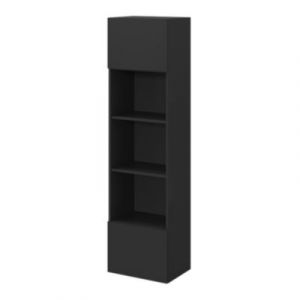 Armoire penderie 2 portes battantes noire GoodHome Atomia H. 187,5 x L. 50 x P. 35 cm