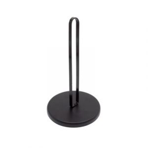 Porte essuie-tout en métal noir H. 27 cm