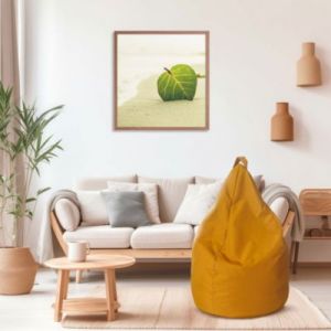 Pouf poire jaune cumin ⌀75 x H.120 cm Easy for life