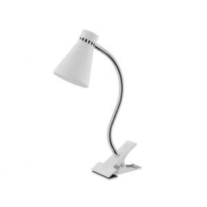 Spot pince LED Int&eacute;gr&eacute;e 550lm 5W blanc chaud GoodHome Edson blanc l.10 x H.33 cm