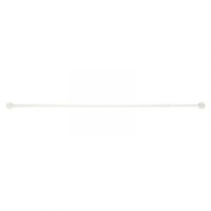 Ensemble barre à rideau industriel extensible blanc Anafi GoodHome L. 70/100 cm