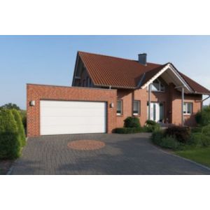 Porte de garage sectionnelle acier IsoMatic 9010 blanc pur - l.237,5 x h.200 cm - motorisée