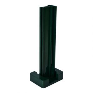 Platine verte en acier pour poteau à encoche Blooma