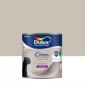 Peinture murs, plafonds, boiseries et radiateurs beige lin intense velours Dulux Valentine Cr&egrave;me de couleur 0.5 L