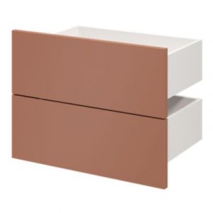 Lot de 2 tiroirs GoodHome Atomia terracotta H. 18,5 x l. 37,2 x P. 30 cm