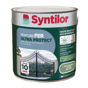 Peinture fer ext&eacute;rieur vert provence RAL 6021 satin Syntilor Ultra Protect 2 L