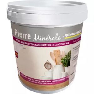 Enduit pierre minérale Résinence blanc 4kg