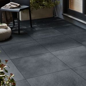 Carrelage extérieur Quartzite anthracite 60 x 60 cm