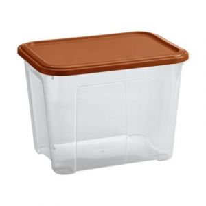 Lot de 3 boîtes de rangement Tontarelli Combi Box 18 L couvercle terracotta
