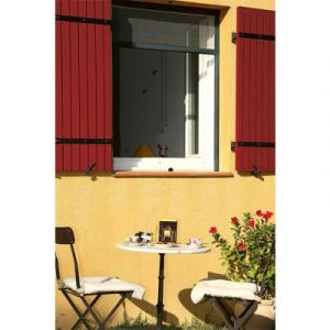 Moustiquaire de fenêtre enroulable en alu gris 125 x h.150 cm