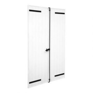 Volet battant aluminium blanc Fortia - l.120 x H.145 cm - 2 vantaux