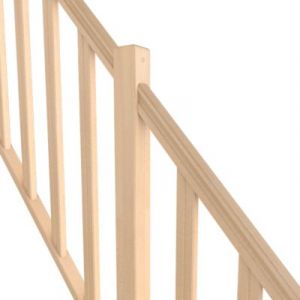 Pack balustrade FORTIA verticale hêtre naturel H.110 cm x L.271,8 cm