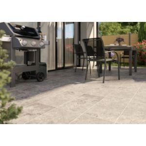 Carrelage sol ext&eacute;rieur effet pierre beige mat L.60 x l.30 cm x &eacute;p.9 mm, Denali