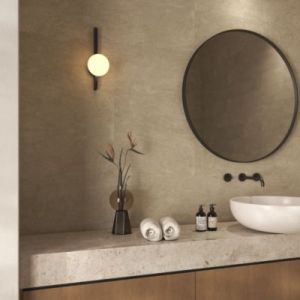 Carrelage sol et mur intérieur beige effet pierre L.60,4 x l.30 cm x ép.7,4 mm, Mitha