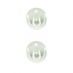 Support encastré pour barre à rideau GoodHome 19 mm Anafi blanc