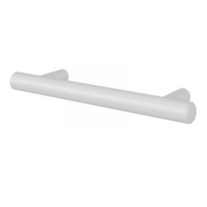 Poign&eacute;e de meuble en T GoodHome Dizel acier mat blanc l.136mm x l.12mm x H. 35mm entraxe 96mm