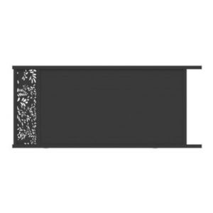 Portail coulissant motorisé frejus végétal 350x166,8 cm Noir 9005 Jardimat