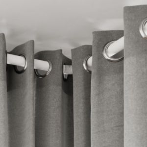 Tringle à rideau Anafi métal blanc mat Ø28 x L.150cm GoodHome