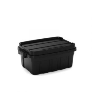 Malle de rangement 37 L Keter Tote noir avec couvercle l. 41 x H. 26 x P. 60 cm