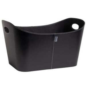 Panier &agrave; b&ucirc;ches en cuir Aduro Baseline noir