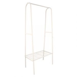 Portant à vêtements en métal beige Bridge 1 étagère et 1 penderie