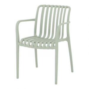 Chaise de jardin en plastique vert d'eau GoodHome Timbo