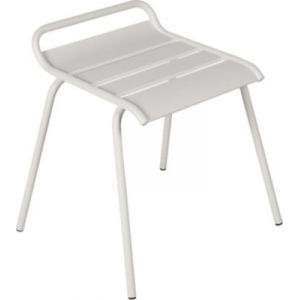 Tabouret de jardin en métal Fermob Monceau gris argile