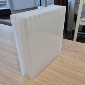 Plaque polycarbonate alv&eacute;olaire l.1.25 x L.2m, ep.55 mm, 5KG/M2 10 parois opale 5pcs