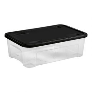 Lot de 3 bo&icirc;tes de rangement Tontarelli Combi Box 29,5 L couvercle noir