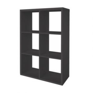 Étagère modulable 6 cubes GoodHome Mixxit anthracite