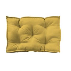 Coussin c&acirc;le reins d&eacute;perlant uni jaune ocre L.60 x l.10 x ep.40cm Ornami