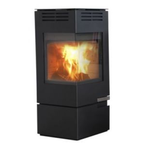 Po&ecirc;le &agrave; bois en acier Aduro 12 &eacute;tanche noir 6KW