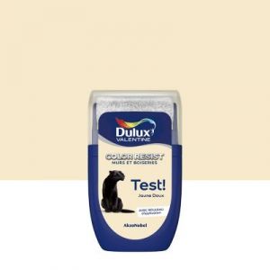 Testeur de peinture Color Resist murs et boiseries Dulux Valentine mat jaune doux 30ml