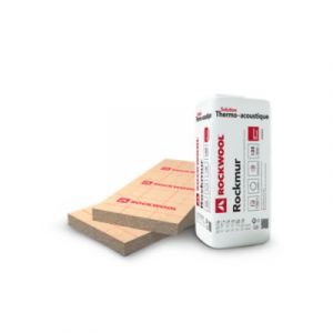 Panneau laine de roche Rockwool Rockmur kraft - 1,35 x 0,6 m ép. 40 mm - R=1,1 m².W/K (lot de 14 panneaux)