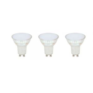 Lot 3 ampoules LED spot réflecteur GU10 345lm 4.8W = 50W Ø5cm Diall blanc chaud