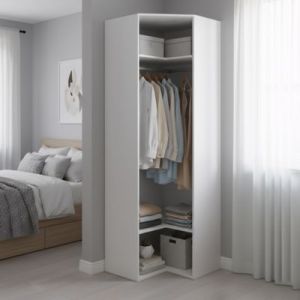 Caisson d'angle blanc GoodHome Atomia H. 225 x L. 75 x P. 45 cm