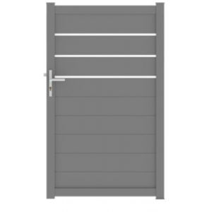 Portillon aluminium Alpes trio gris antique 100X160 cm Jardimat