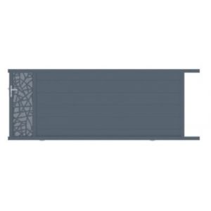 Portail coulissant frejus conceptuel 350x142,3 cm Gris anthracite 7016 Jardimat