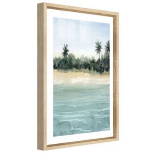 Image encadrée plage paradis l.30 x H.40 cm