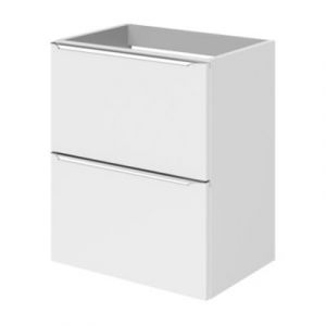 Meuble sous vasque suspendu faible profondeur blanc brillant l.50 x H.60 x P.36 cm, GoodHome Imandra