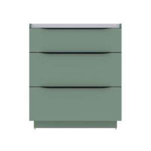 Meuble sous vasque &agrave; poser vert sauge mat l.80 x H.88 x P.50 cm, Pamili