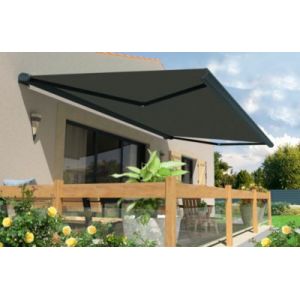 Store banne motoris&eacute; avec coffre int&eacute;gral Arizona T128 - armature grise - 6 x 3,5m Sunstyl