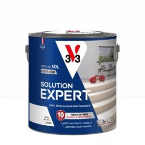 Peinture sol ext&eacute;rieur blanc satin V33 Solution Expert 2.5 L